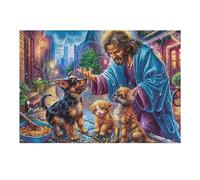 Jesus And Disciples Preaching 300 Piece Jigsaw Puzzle for Adults Meadow Peak Radiance Jigsaw Weekend Chill Out Activity Challenging Colourful Puzzle for Friends 300 PCS