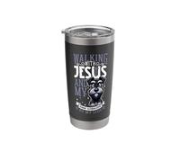 Jesus and Dog - Giant Schnauzer Stainless Steel Insulated Tumbler