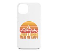Jesus and Hiking Make Me Happy Fun for Unisex Hikers Case for iPhone 13