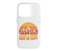 Jesus and Hiking Make Me Happy Fun for Unisex Hikers Case for iPhone 14 Pro