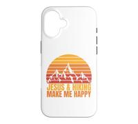 Jesus and Hiking Make Me Happy Fun for Unisex Hikers Case for iPhone 16