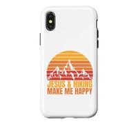 Jesus and Hiking Make Me Happy Fun for Unisex Hikers Case for iPhone X/XS