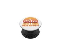 Jesus and Hiking Make Me Happy Fun for Unisex Hikers PopSockets Adhesive PopGrip