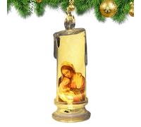 Jesus and Holy LED Candle - Flameless Religious Prayer Candle Devotional LED Prayer Decoration | Spiritual LED Candle, Flameless Religious Festive Desk Candle for Home and Office