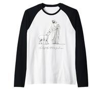 Jesus and Lamb He Left The 99 to Find Me Raglan Baseball Tee