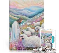 Jesus and LambsJigsaw Puzzles 1000 Pieces for teenagers Decompressing Intellectual Educational Toy Enhance memory 38x26cm