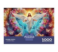Jesus And Lion 1000 Pieces Angel Steps Cardboard Puzzle for Gift Recipients Home Leisure Educational Enlightenment 38x26cm/1000pcs
