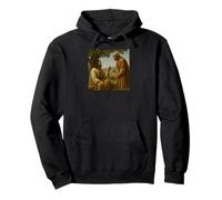 Jesus and Nathanael Under Fig Tree John 1:48 Biblical Scene Pullover Hoodie