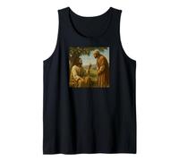 Jesus and Nathanael Under Fig Tree John 1:48 Biblical Scene Tank Top