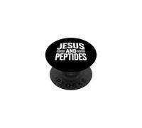 Jesus And Peptides Stack Fitness Biohacker Gym Science Bible PopSockets Adhesive PopGrip