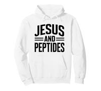 Jesus And Peptides Stack Fitness Biohacker Gym Science Bible Pullover Hoodie