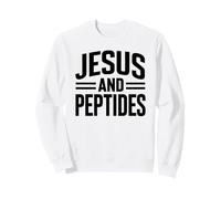Jesus And Peptides Stack Fitness Biohacker Gym Science Bible Sweatshirt