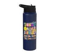 Jesus and Softball Run The Bases Set Before You Stainless Steel Insulated Water Bottle