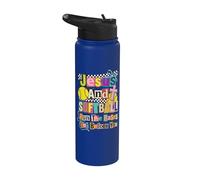 Jesus and Softball Run The Bases Set Before You Stainless Steel Insulated Water Bottle
