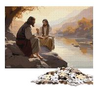 Jesus And The Disciple Puzzle Jigsaws 500 Pieces for Adults Wooden Puzzles Family Fun Jigsaws Puzzles 500pcs (52x38cm)