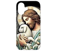 Jesus and the Lamb Easter Sunday he is Risen Illustration Case for iPhone 17