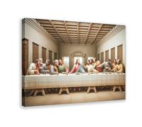 Jesus And The Last Supper Poster, Jesus And His Disciples, Jesus Portrait, Christian Wall Art Frame-style 16x24inch(40x60cm)