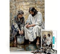 Jesus And The Samaritan Woman Teenagers 1000 Piece Jigsaw Puzzle Recall Enhancer Indoor Play Pattern Build Room Art (50x75cm)