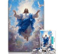 Jesus Art 1000 Piece Jigsaw Puzzles for Adults & Teens,Educational Game Challenge Toy Wall Decoration Unique Birthday And Xmas Gifts (38x26cm)