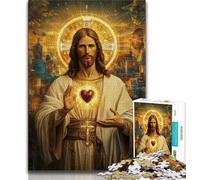 Jesus Art 1000 Piece Jigsaw Puzzles for Teenagers,Learning Educational Toy for Is Ideal As A Gift for The Whole Family 50x75cm