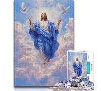 Jesus Art Adult Jigsaw Puzzles 1000 Pieces,Stress Reliever Difficult Challenge Deal As Gifts for The Whole Family (50x75cm)