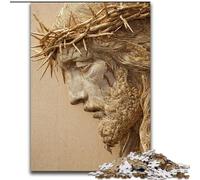 Jesus Art Adult Jigsaws 1000 Pieces Difficult, Educational Games DIY Toys with Matching Poster And Trivia Sheet for Age 14+ (50x75cm)