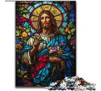 Jesus Art Adult Jigsaws 1000 Pieces Difficult, Suitable for Ages 14 And Up Family Fun It Is Ideal As A Gift for The Whole Family (50x75cm)