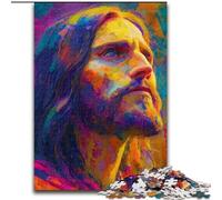 Jesus Art Jigsaw Puzzles for Teenagers 1000 Piece, Help The Brain Exercise Addictive Toys to Cultivate Patience Unique Challenge Game (26x38cm)