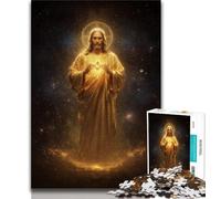 Jesus Art Jigsaw Puzzles for Teenagers 1000 Piece Puzzle,Fun Games Every Piece Is Unique - Challenging Family Fun Game 50x75cm