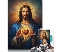 Jesus Art Jigsaw Puzzles for Teenagers,Help The Brain Exercise Addictive Toys to Cultivate Patience A Work of Art 38x26cm