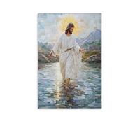 Jesus Art Poster Jesus Christ Walking on Water 1 Canvas Poster Wall Art Picture Prints Hanging Photo Decor Home Posters Artworks 20x30inch(50x75cm)