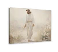 Jesus Art Poster, Path Of Faith, Jesus Saviour, Christ Portrait, He Is Risen, Vintage Oil Painting, Jesus Christ Art, Christian Print Frame-style 12x18inch(30x45cm)