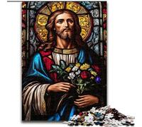 Jesus Art Puzzles for Adults Teens 1000pc Puzzle, Staycation Kill Time Every Piece Is Unique - Challenging Family Fun Game (50x75cm)