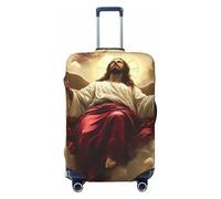 Jesus Ascended to The Rose Elastic Travel Luggage Cover Suitcase Protector, Print Suitcase Baggage Cover Anti-Scratch