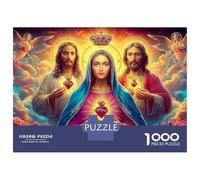 Jesus Ascension Jigsaw Puzzles for Adults Challenging Puzzle Games The Impossible Challenge 1000 Piece Mary Saints Difficult Hard Jigsaw Puzzles for Man And Woman with Letters on Back 38x26cm/1000pcs