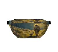 Jesus at Sunset Fanny Pack for Women Man,Religious Christ Church Waist Belt Bag Crossbody for Sports Travel Hiking Running Jogging