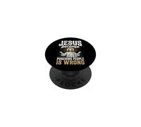 Jesus Because Punching People Is Wrong PopSockets Adhesive PopGrip