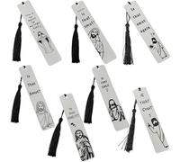 Jesus Bible Bookmark Fun Gift - Interesting Christian Bible Bookmark, a Gift for Colleagues and Reader Friends on Birthdays, Christmas, Easter and Other Occasions (7pcs Tassel Style)