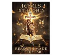 Jesus Bible Christian Puzzle 1000 Pieces for Adults, Catholic Cross Religious Inspirational Jigsaw Puzzle, Book Butterfly Vintage Puzzles
