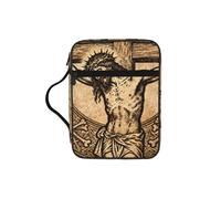 Jesus Bible Study Tote Bag with Handles-Water-Resistant Organizer for Church Travel, Pen Holder Tablet Pocket Journal Cover Case
