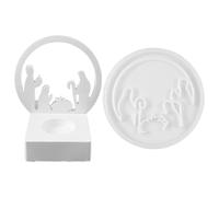 Jesus Birth Shape - Holiday Round Silicone Cement Casting Mould, Non Stick Craft Decoration Art Shape, Creative Sculpture Making Template for Epoxy Resin Wax Plaster | For Home Decoration Projects
