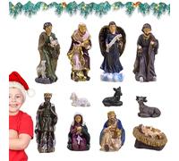 Jesus Birth Statue - Resin Christmas Nativity Scene,Sturdy Nativity Ornaments, Christmas for Ornaments, Bedroom