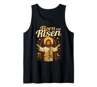 Jesus Born to Be Risen Eternal Life Christian Resurrection Tank Top