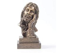 Jesus Bust Statue Resin Religious Sculpture Holy Home Figurine Decoration Statuette Catholic Gift Home Living Room Office Decor Desktop Ornament,4 Art collection