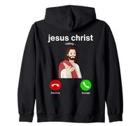 Jesus Calling - Funny Phone Screen Christian Faith Humor Zip Hoodie