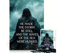 Jesus Calms The Storm 1000 Piece Puzzle For Adults Mental Sharp Serene Game Home Activity Santa Surprise (38x26cm)