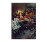 Jesus Calms The Storm Poster Decorative Painting Canvas Wall Posters And Art Picture Print Modern Family Bedroom Decor Posters 08x12inch(20x30cm)