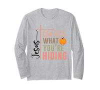 Jesus Can Heal What Youre Hiding Pumpkin Faith Long Sleeve T-Shirt