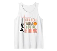 Jesus Can Heal What Youre Hiding Pumpkin Faith Tank Top