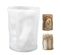 Jesus Candle Moulds - Sacred Religious Silicone Shape for Candle Wax Casting | Holy Catholic Craft Narrow, Christian Devotional Candle Shape, Christ Wax Sculpture Making, Spiritual DIY Mold